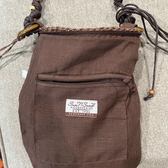 Brown raffia Shoulder Bag - Picture 6 of 9